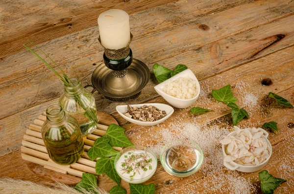 Inhaltsstoffe der Naturkosmetik — Stockfoto