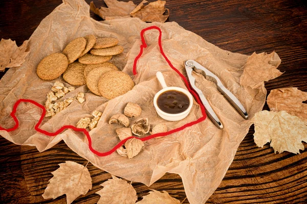 Biscotti di noce fatti in casa — Foto Stock