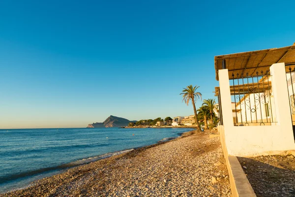 Vroege ochtend op altea baai — Stockfoto