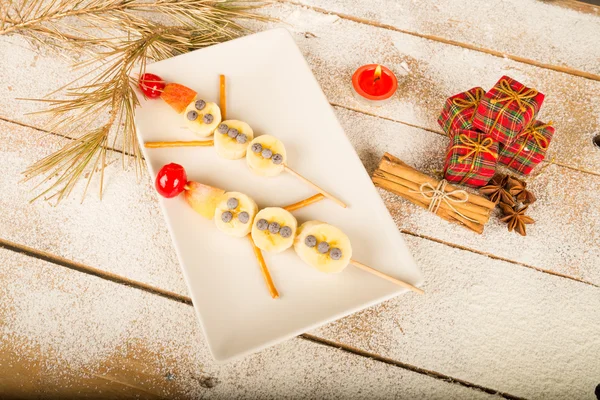 Christmas dessert for kids — Stock Photo, Image