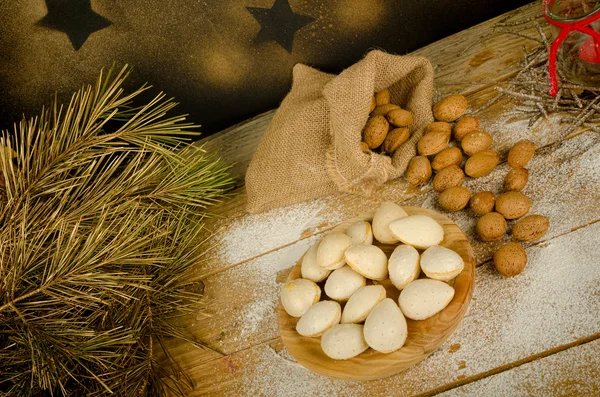 Almond Christmas sweet — Stock Photo, Image