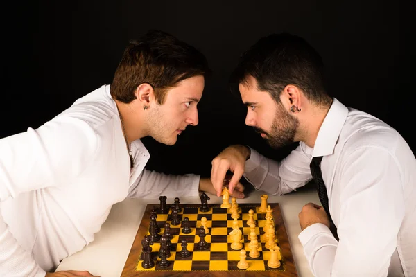 Šachový souboj — Stock fotografie