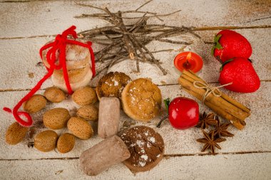 Traditional Spanish Christmas sweets clipart