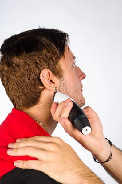 Rifilatura della barba — Foto Stock