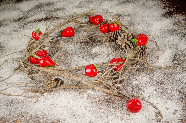 Rustik Noel dekorasyon — Stok fotoğraf