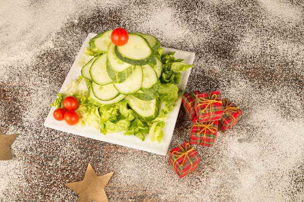 Salada de árvore de Natal — Fotografia de Stock