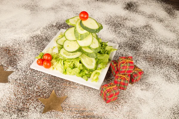 Kerstboom salade — Stockfoto