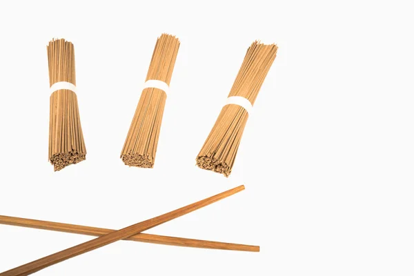 Soba and chopsticks — Stock Photo, Image