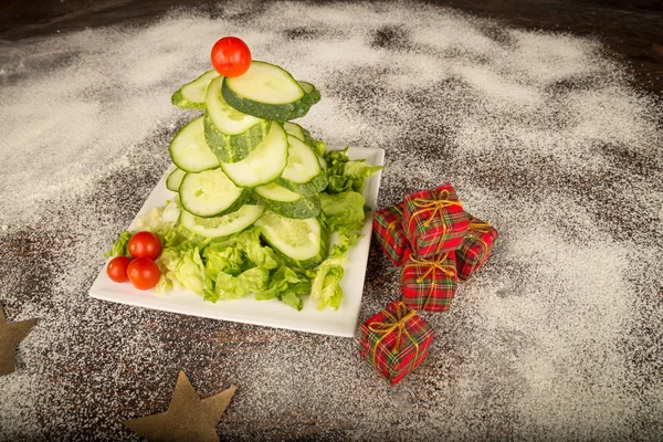 Kerstboom salade — Stockfoto