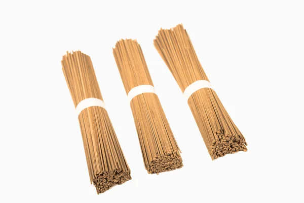 Tre förpackningar med soba — Stockfoto