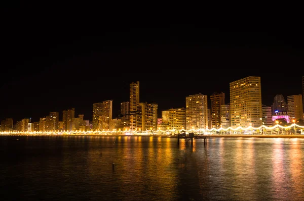 Benidorm τη νύχτα — Φωτογραφία Αρχείου