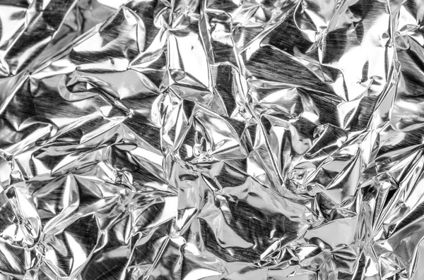 Crumpled aluminum foil — Stock Photo, Image