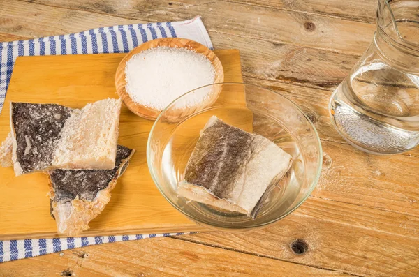 Several pieces of dried cod — Stock Photo, Image