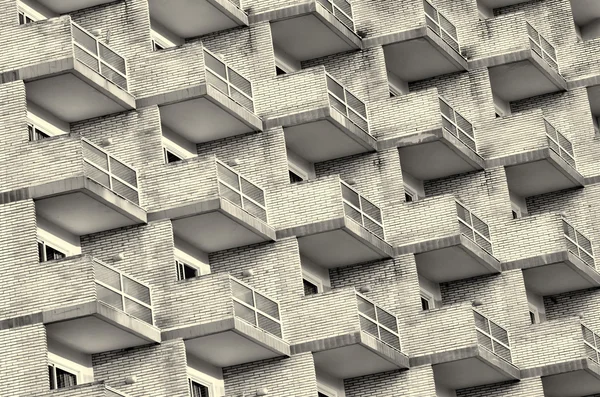 Prise de balcons noir et blanc — Photo