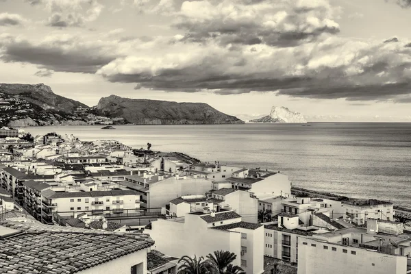 De oude stad Altea op zwart-wit foto — Stockfoto