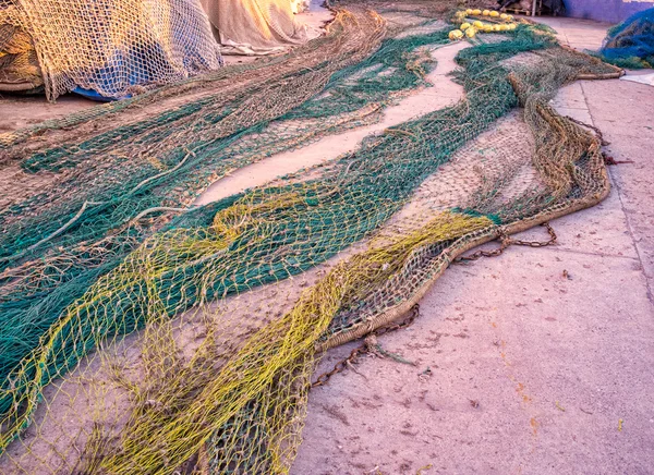 Fishing nets for repair — Stock Photo, Image