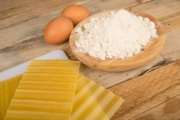Ingredientes para preparar lasaña — Foto de Stock