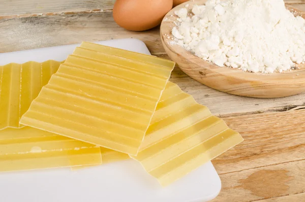 Ingredients for preparing lasagna — Stock Photo, Image