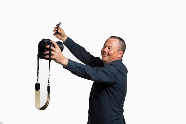 Guy making a fool of himself shooting — Stock Photo, Image