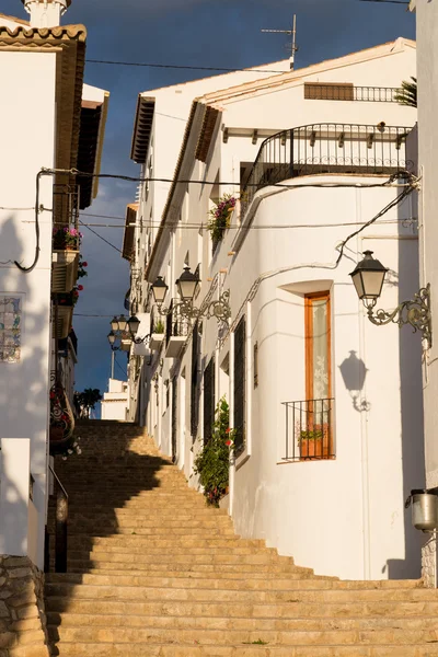 Altea gamla stan gatan — Stockfoto