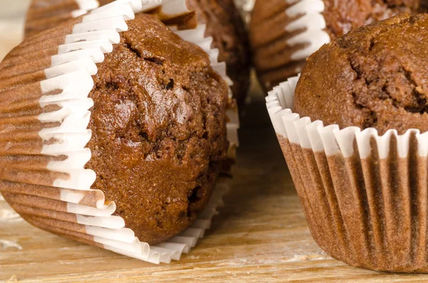 Muffins de chocolate caseiros — Fotografia de Stock