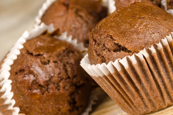 Muffins de chocolate caseiros — Fotografia de Stock