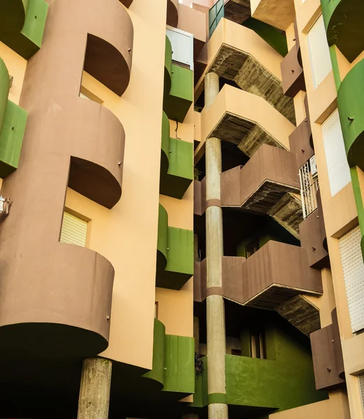 Fachada colorida del edificio — Foto de Stock