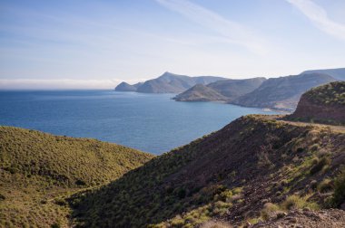 Almeria kıyısındaki volkanik hills