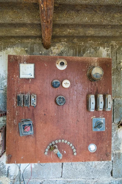 Vintage electrical switchboard — Stock Photo, Image