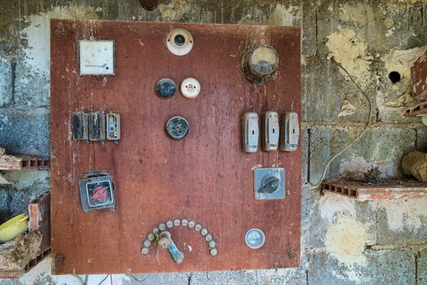 Vintage elektromos kapcsolótáblára — Stock Fotó