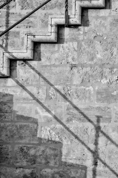 Escalier intérieur d'un château médiéval — Photo