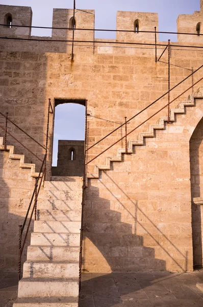 老城堡楼梯 — 图库照片