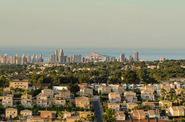 Widok na panoramę miasta Benidorm — Zdjęcie stockowe