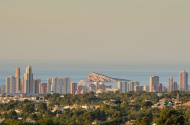Benidorm manzarası görünümü