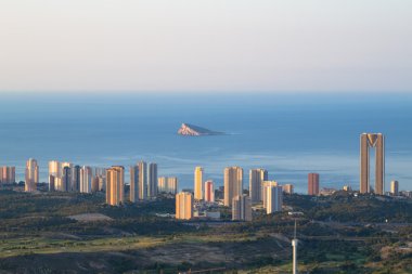 Benidorm skyline and sea