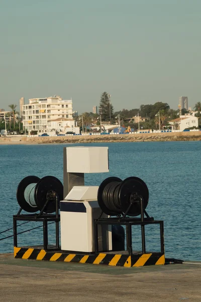 Fuel pump at a harbor — Stock Photo, Image