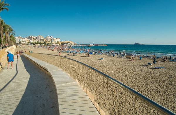 Benidorm вид на пляж
