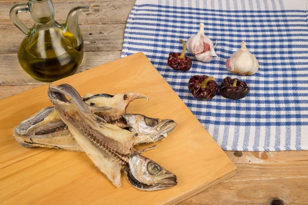 Vaření sušené ryby — Stock fotografie