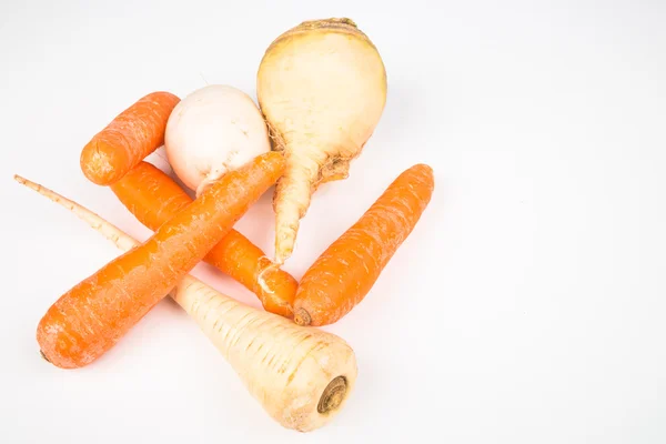 Zutaten für Suppe auf Weiß — Stockfoto