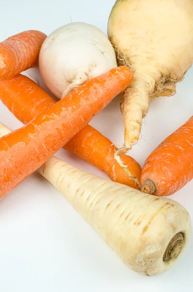 Soup ingrediënten op wit — Stockfoto