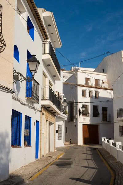 Altea vista strada — Foto Stock