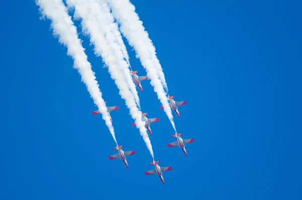 Patrulla Aguila acrobatic squadron — Stock Photo, Image