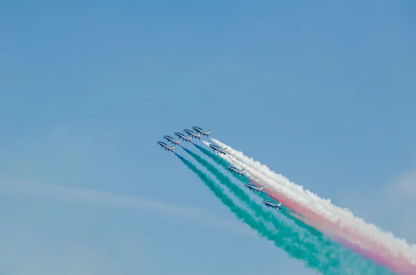 Pokazy lotnicze Frecce Tricolori — Zdjęcie stockowe