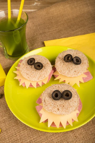 Scary monster sandwiches — Stock Photo, Image