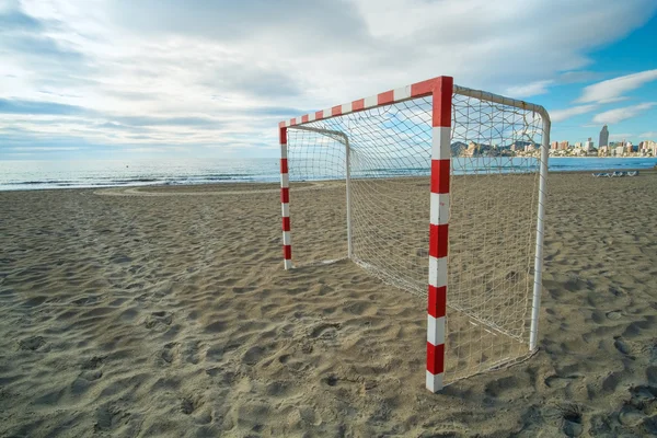 Equipo de fútbol playa — Foto de Stock