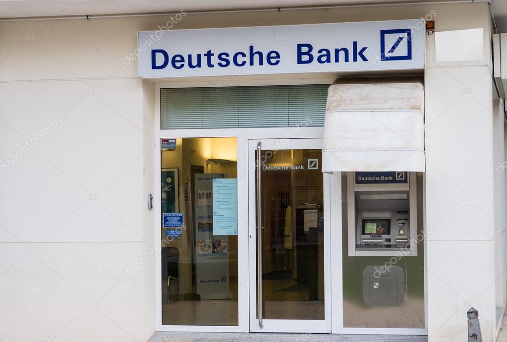 ALICANTE, SPAIN - DECEMBER 14, 2015:  Deutsche Bank branch. Deutsche Bank is one of Europes leading banks and has been involved in some financial scandals recently