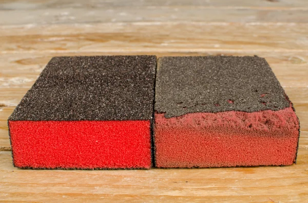 New and used sandpapers — Stock Image New and used sandpapers Royalty Free Stock Images