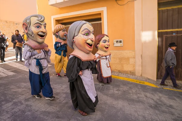 Geleneksel cabezudos Caddesi üzerinde — Stok fotoğraf