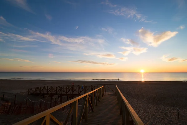 Uitzicht op het strand Guardamar — Stockfoto