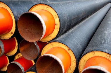 Su tedariği ve kanalizasyon altyapısı için siyah boru..